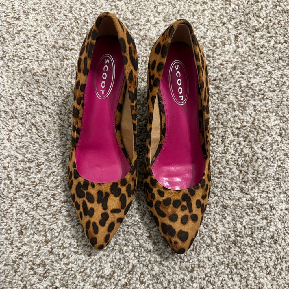 Scoop Leopard Print Heels for Women
